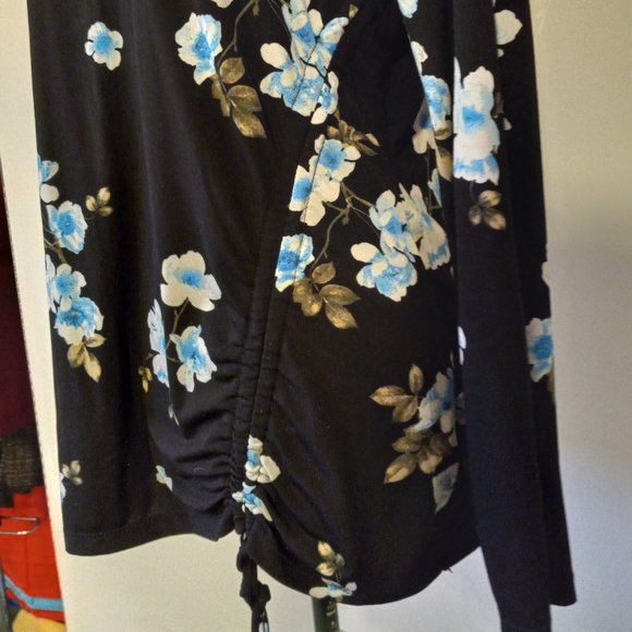 Black jersey knit top, Lily Morgan, XL - Picture 3 of 4